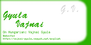 gyula vajnai business card